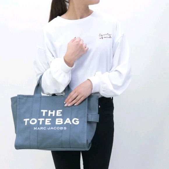 Marc Jacobs Handbags - Marc Jacobs Medium Blue Shadow The Tote Canvas‎ Bag